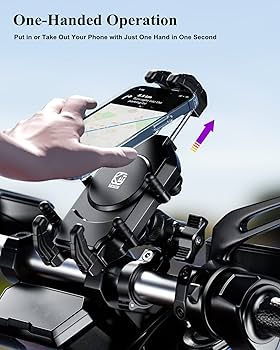 Amazon.com: BRCOVAN Anti-Theft Motorcycle Phone Mount Holder with